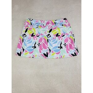 Tommy Bahama Womens XL Multicolor Tropical Leaf Print Pickleball Golf Skort